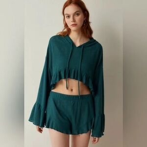 out from under lounge cropped hoodie